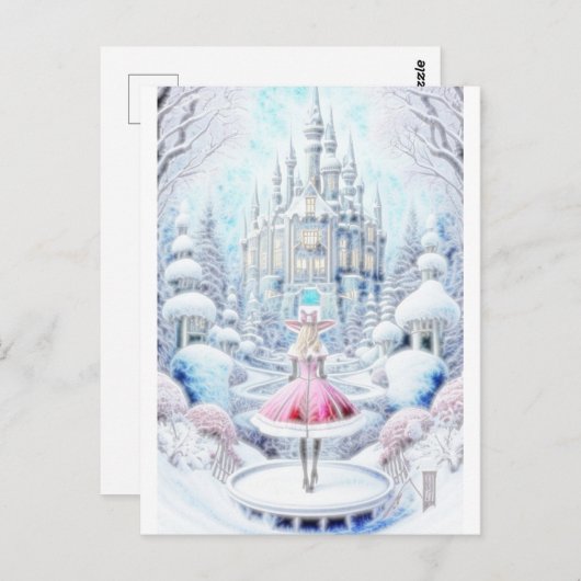 Rosa Prinzessin Postkarte (Vorne/Hinten)