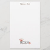 Rosa Prinzessin · Prinzessin Wordart Briefpapier (Vorderseite)