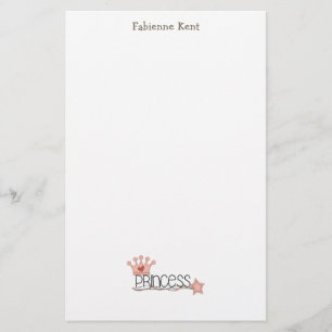 Rosa Prinzessin · Prinzessin Wordart Briefpapier