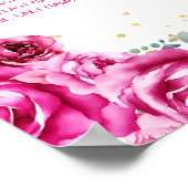 Rosa Prinzessin Quinceañera 10 Tabelle Sitzplan Poster (Ecke)