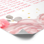 Rosa Prinzessin Quinceañera 15 Tische Sitzplan Poster (Ecke)