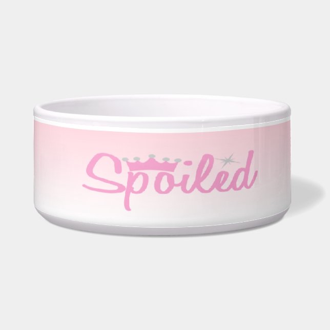 Rosa Prinzessin Spoiled Dog Bowl Napf (Vorderseite)