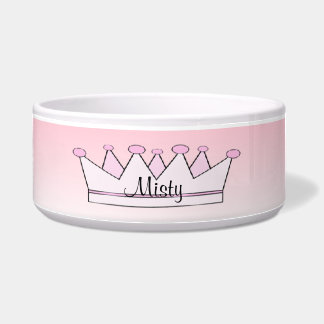Rosa Prinzessin Tiara Crown Dog Bowl Napf