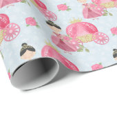 Rosa Prinzessin und Chariot Geschenkpapier (Rolleneckpunkt)