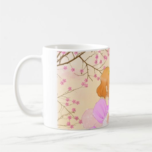 Rosa Prinzessin- und Eichhörnchen-Tasse Kaffeetasse (Links)