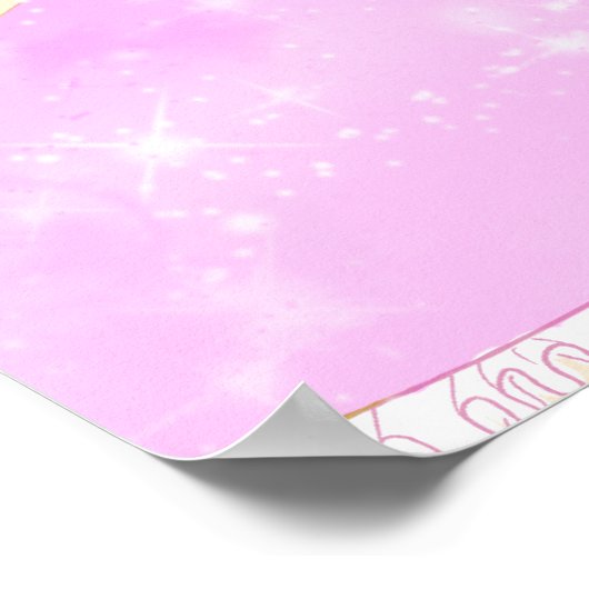 Rosa Prinzessin und Eichhörnchenplakat Poster (Ecke)