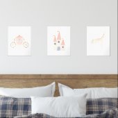 Rosa Prinzessin Unicorn Girls Zimmerdekor Bilderwand Sets (Schlafzimmer)