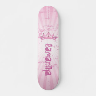 Rosa Prinzessinnen-Krone Tiara Old School Skateboa Skateboard