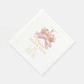 Rosa Prinzessinnenkrone Märchen-Geburtstag Serviette (Ecke)