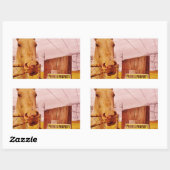 Rosa Privateigentümerpferd Rechteckiger Aufkleber (Blatt)