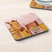 Rosa Privateigentümerpferd Untersetzer (Linke Seite)