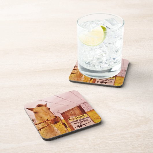 Rosa Privateigentümerpferd Untersetzer (Rechte Seite)