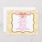 Rosa Probe Abendessen Einladung (Vorne/Hinten)