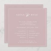 Rosa Probe Dinner Einladung (Vorne/Hinten)