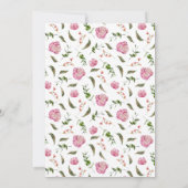 Rosa Probe Hochzeit Abendessen Einladung (Rückseite)