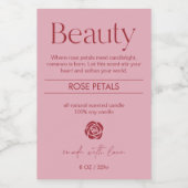 Rosa-Produktetikett Lebensmitteletikett (Einzelnes Label)