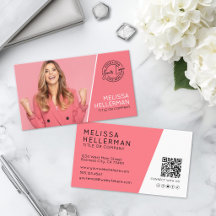 Rosa Professionelles Foto QR-Code Ihr Logo