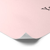 Rosa professionelles Geschäftslogo Werbe- Poster (Ecke)