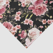 Rosa Profusion - Schwarzer Hintergrund Seidenpapier (Ausschnitt)