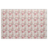Rosa Profusion - weißer Hintergrund Stoff (Fat Quarter (45,7 x 55,9 cm))