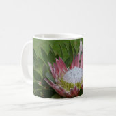 Rosa Protea-Blüte Kaffeetasse (Vorderseite Links)