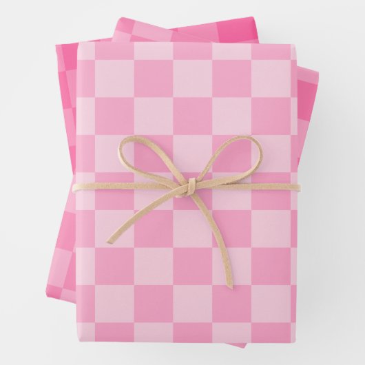 rosa Prüfmuster Geschenkpapier Set (Beispiel)