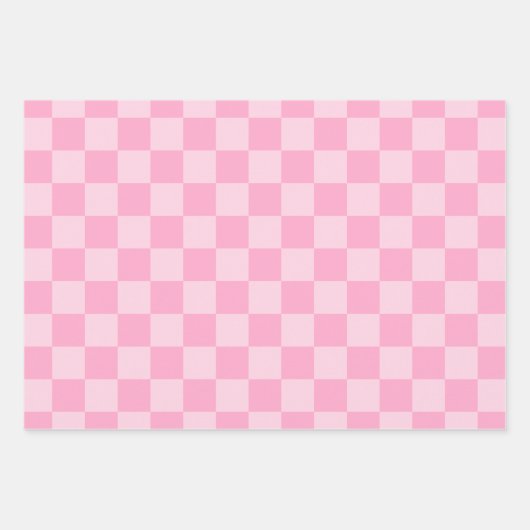 rosa Prüfmuster Geschenkpapier Set (Vorderseite)