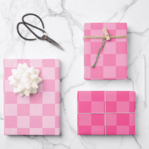 rosa Prüfmuster Geschenkpapier Set
