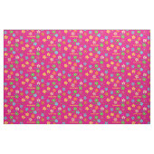 Rosa psychedelischer 60er Groovy Blumen-Druck Stoff (Fat Quarter (45,7 x 55,9 cm))