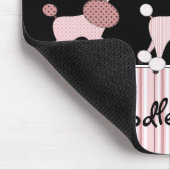 Rosa Pudel auf Parade Mousepad (Ecke)