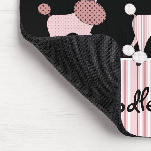 Rosa Pudel auf Parade Mousepad (Ecke)