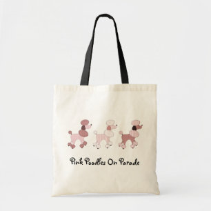 Rosa Pudel auf Parade-Tasche Tragetasche