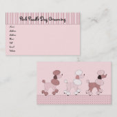 Rosa Pudel auf Parade-Visitenkarte Visitenkarte (Vorne/Hinten)