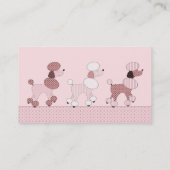 Rosa Pudel auf Parade-Visitenkarte Visitenkarte (Rückseite)