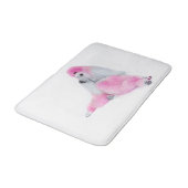 Rosa Pudel-Bad-Matte Badematte (Schrägansicht)