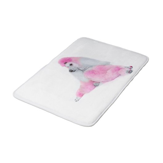 Rosa Pudel-Bad-Matte Badematte (Schrägansicht)