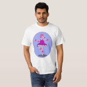 Rosa Pudel-Ballerina-Shirt T-Shirt (Vorne ganz)