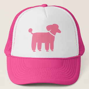 Rosa Pudel-Hund-Grafik Truckerkappe