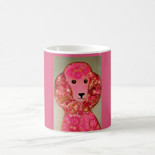 Rosa Pudel-HundeTasse Kaffeetasse