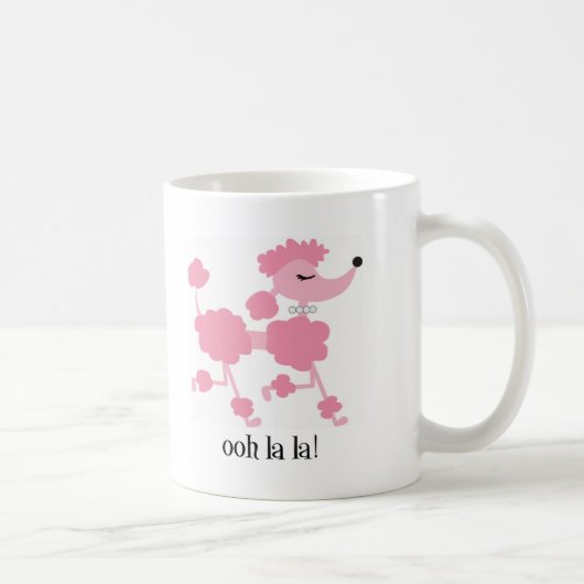 rosa Pudel Kaffeetasse (Rechts)