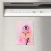 Rosa Pudel-Magnet, rosa Pudel-Geschenk Magnet (In Situ (Geschirrspüler))