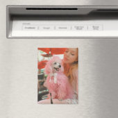Rosa Pudel-Magnet, rosa Pudel-Geschenkmagnet Magnet (In Situ (Geschirrspüler))