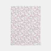 Rosa Pudel-Muster Fleecedecke (Vorderseite)