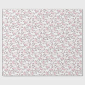 Rosa Pudel-Muster Geschenkpapier (Flach)