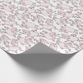 Rosa Pudel-Muster Geschenkpapier (Ecke)