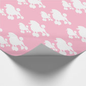 Rosa Pudel-Packpapier Geschenkpapier (Ecke)