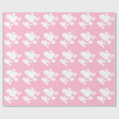 Rosa Pudel-Packpapier Geschenkpapier (Flach)