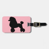 Rosa Pudel-Rock-Gepäckanhänger Gepäckanhänger (Vorderseite horizontal)
