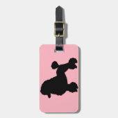 Rosa Pudel-Rock-Gepäckanhänger Gepäckanhänger (Vorderseite vertikal)