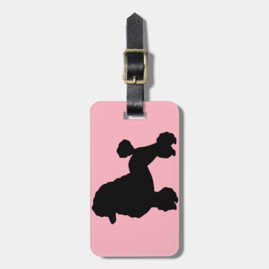 Rosa Pudel-Rock-Gepäckanhänger Gepäckanhänger (Vorderseite vertikal)